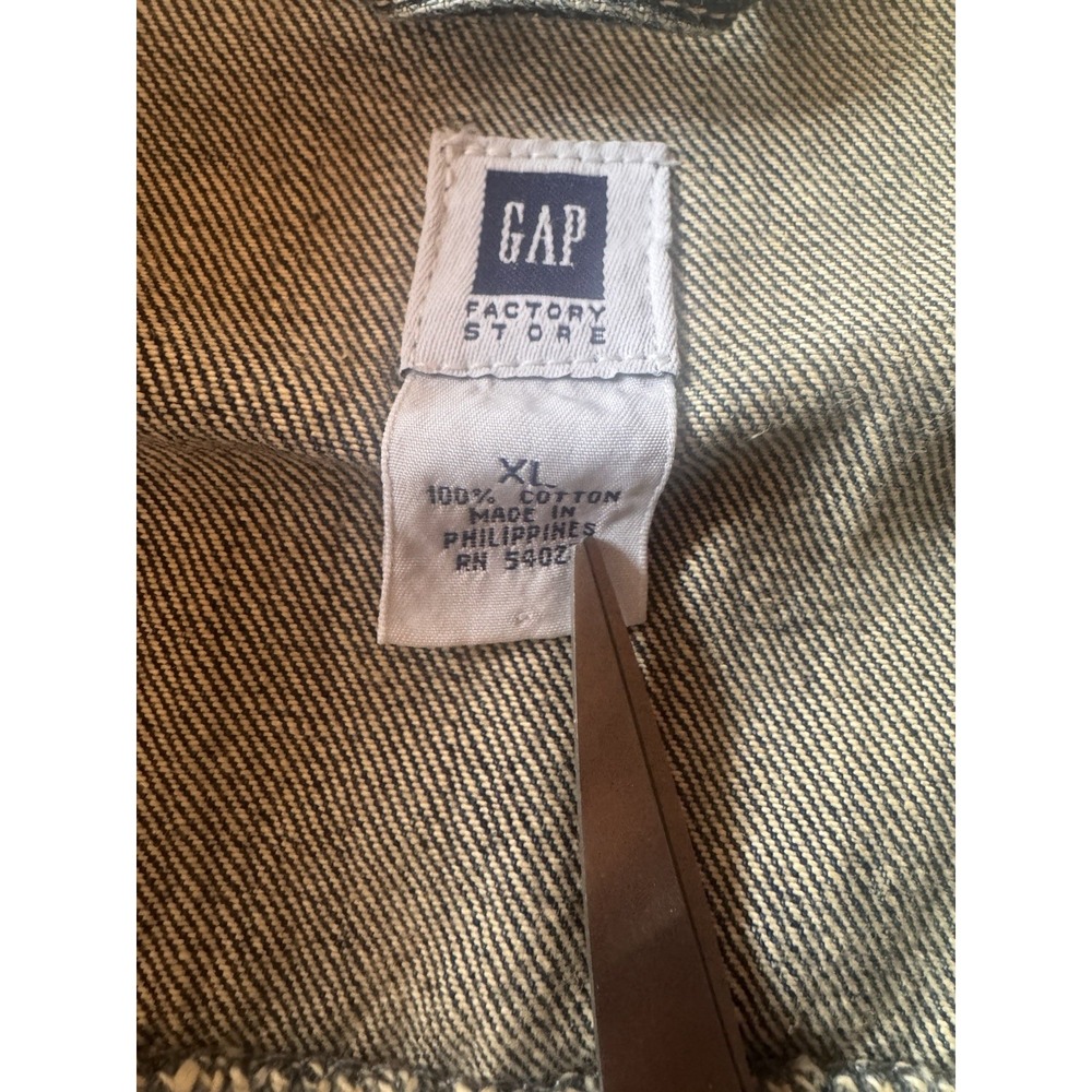 Gap Good Girl Gone Bad Woman's Extra Large‎ Dark Denim Jacket Western Cowgirl - Picture 6 of 10